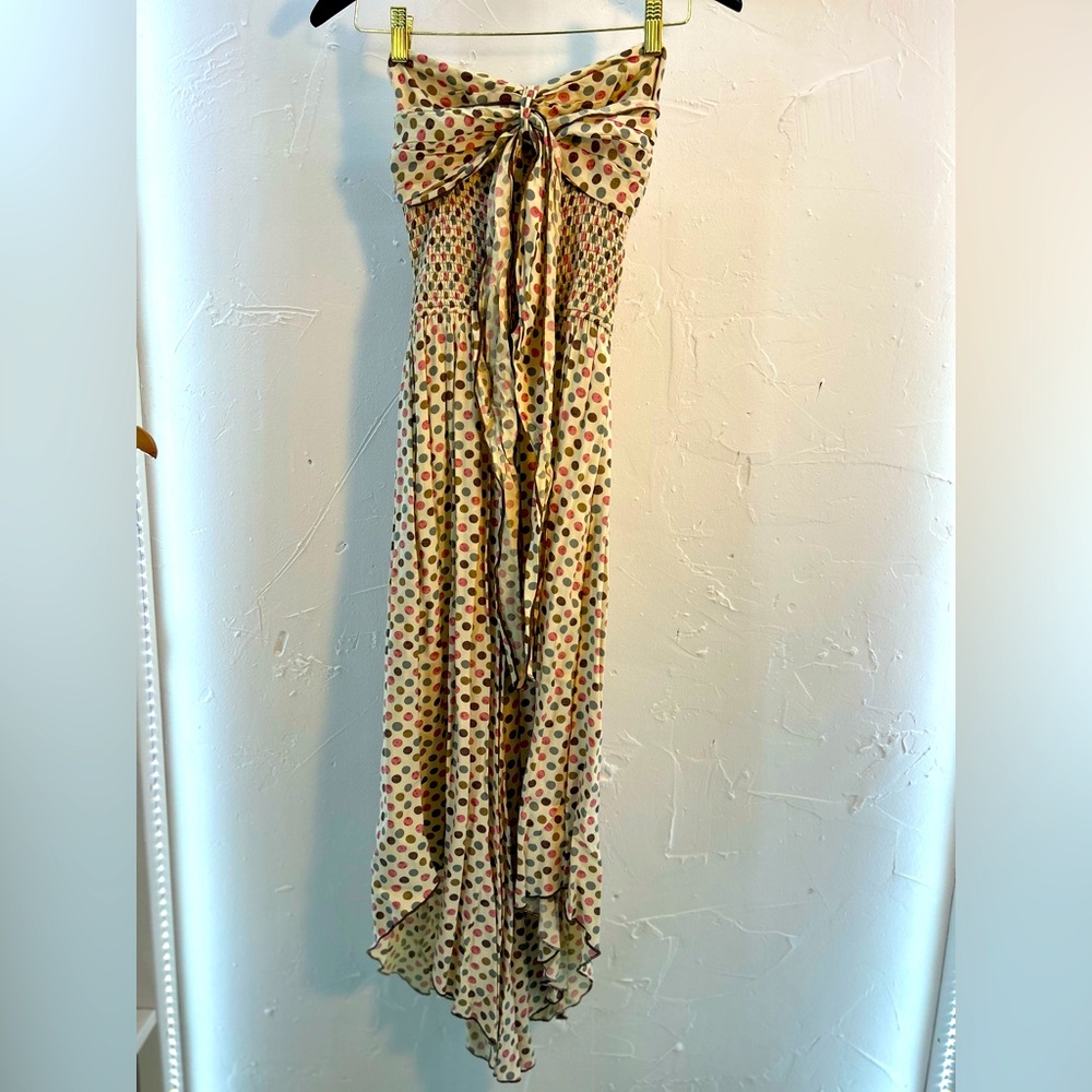 American Rag Polka-Dot Strapless Jumpsuit size S